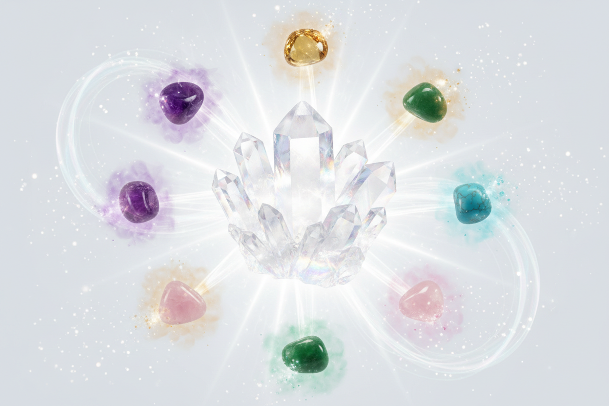 它是所有宝石的充电桩。如果你什么都想要，白水晶就是你的全能外挂