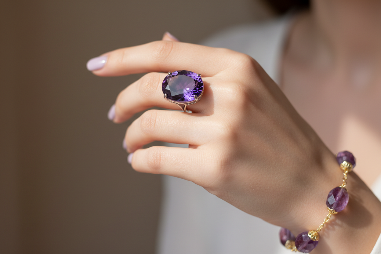 Amethyst (紫水晶)呆在欧美年轻女性手上