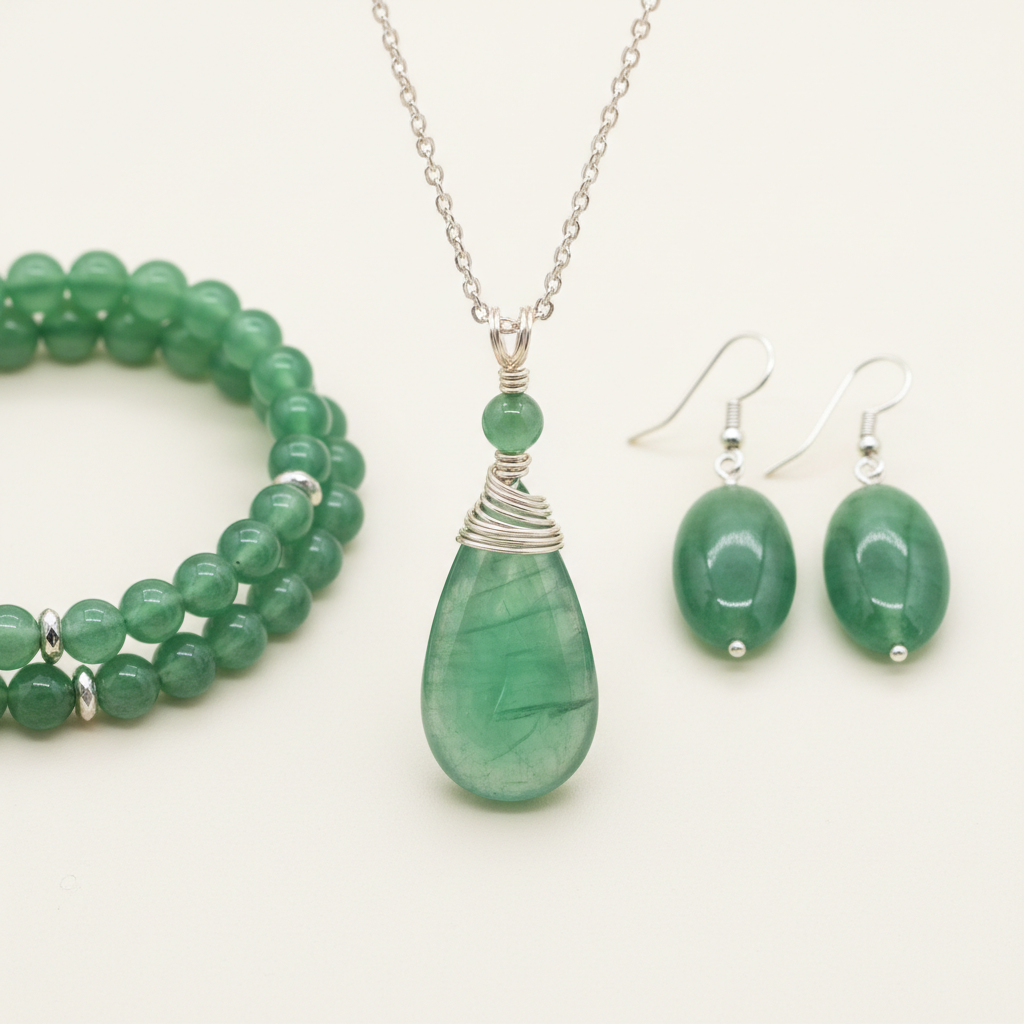Green Aventurine (东陵玉)饰品效果图