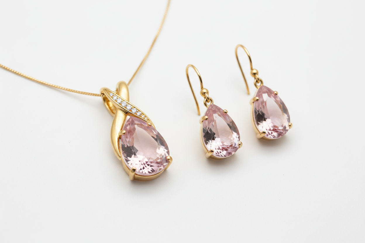 贵气精致的Rose Quartz (粉晶)饰品图片